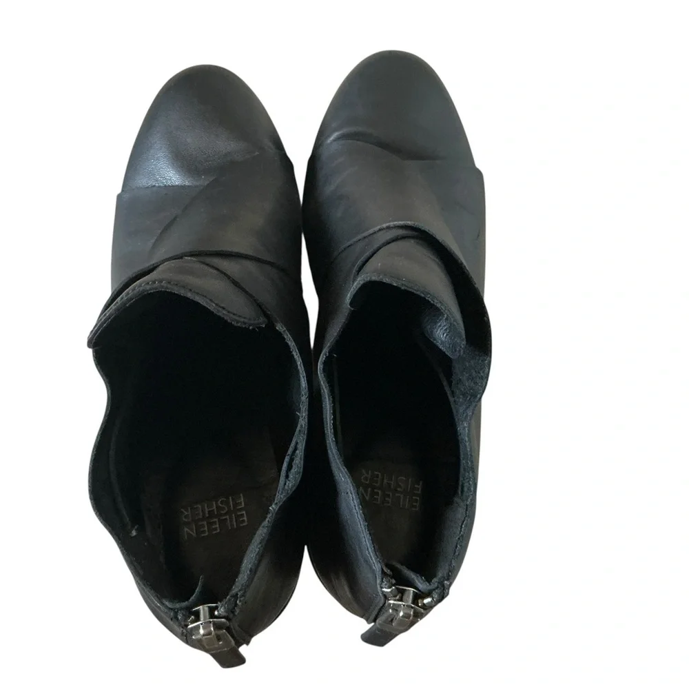 Eileen fisher Cosmo black classy platform shoes size 7